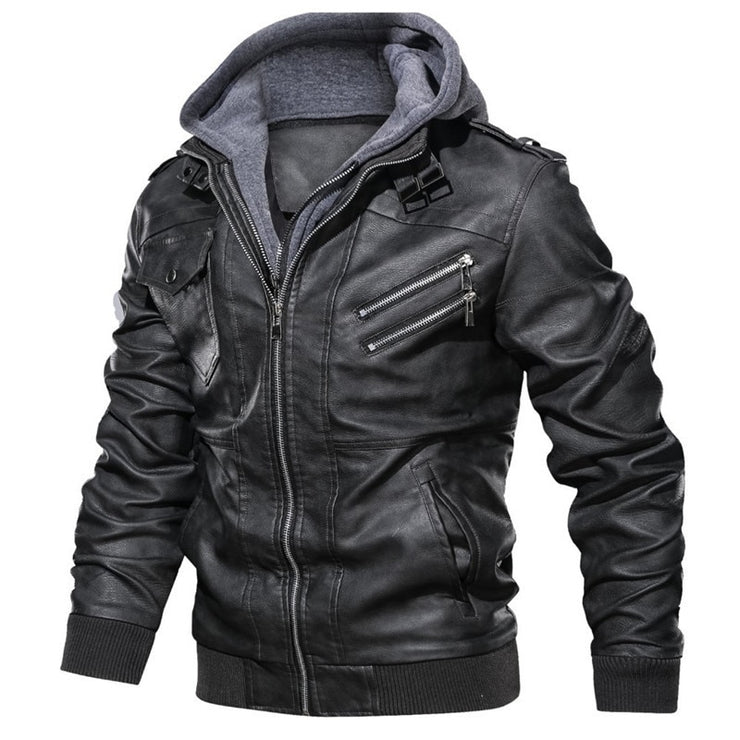 Leather jacket fashion coat