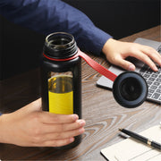 Glass thermos water bottle