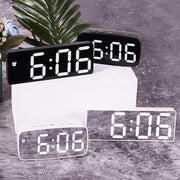 LED mirror table clock