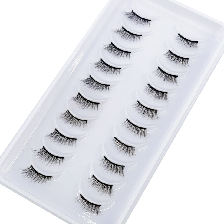 Natural half eyelashes (10 pairs)